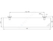 Ideal Standard IOM - Polička 52 cm, chrom/satinované sklo A9124AA