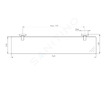 Ideal Standard IOM - Polička, délka 52 cm, černá/satinované sklo A9124XG