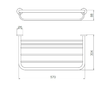 Ideal Standard IOM - Polička s držákem ručníků, délka 57 cm, chrom A9106AA