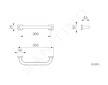 Ideal Standard IOM Square - Madlo, délka 35 cm, chrom E2203AA