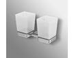 Ideal Standard IOM Square - Pohárky na kartáčky a pastu s držákem, matné sklo/chrom E2205AA
