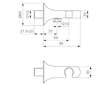Ideal Standard La Dolce Vita - Nástěnné kolínko s držákem, Magnetic Grey BD682A5