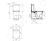 Ideal Standard La Dolce Vita - Splachovací nádržka, boční napouštění, bílá E271301