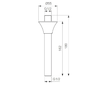 Ideal Standard La Dolce Vita - Sprchové rameno stropní, 16 cm, Magnetic Grey BD680A5