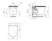 Ideal Standard La Dolce Vita - Závěsné WC, AquaBlade, bílá E263401