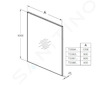 Ideal Standard Mirror&Light - Zrcadlo 120x100 cm s rámem T3594BH