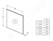 Ideal Standard Mirror&Light - Zrcadlo 60x70 cm s rámem T3355BH