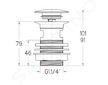 Ideal Standard Příslušenství - Odtoková souprava Push-Open, chrom S8803AA