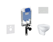 Ideal Standard ProSys - Set předstěnové instalace, klozetu a sedátka  Bau Ceramic, tlačítka Oleas M1, Rimless, SoftClose, bílá P