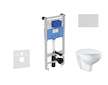 Ideal Standard ProSys - Set předstěnové instalace, klozetu a sedátka  Bau Ceramic, tlačítka Oleas M1, Rimless, SoftClose, bílá P