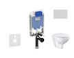 Ideal Standard ProSys - Set předstěnové instalace, klozetu a sedátka  Bau Ceramic, tlačítka Oleas M2, Rimless, SoftClose, chrom 