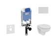 Ideal Standard ProSys - Set předstěnové instalace, klozetu a sedátka  Eurovit, tlačítka Oleas M1, Rimless, SoftClose, chrom ProS