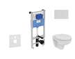 Ideal Standard ProSys - Set předstěnové instalace, klozetu a sedátka  Eurovit, tlačítka Oleas M2, Rimless, SoftClose, chrom ProS