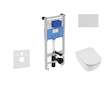 Ideal Standard ProSys - Set předstěnové instalace, klozetu a sedátka Mio, tlačítka Oleas M1, Rimless, Slowclose, Antibak, chrom 