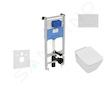 Ideal Standard ProSys - Set předstěnové instalace, klozetu a sedátka  Strada II, tlačítka Oleas M2, Aquablade, SoftClose, chrom 