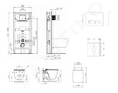 Ideal Standard ProSys - Set předstěnové instalace, klozetu a sedátka  Strada II, tlačítka Oleas M2, Aquablade, SoftClose, chrom 