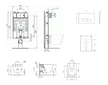 Ideal Standard ProSys - Set předstěnové instalace, klozetu a sedátka  Tesi, tlačítka Oleas M1, Aquablade, SoftClose, bílá ProSys