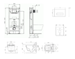 Ideal Standard ProSys - Set předstěnové instalace, sprchovací toalety a sedátka TECEone, tlačítka Oleas M2, Rimless, SoftClose, 