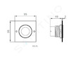 Ideal Standard Septa Pro - Ovládací tlačítko splachování P3, nerez ocel R0135MY