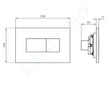 Ideal Standard Solea - Ovládací tlačítko splachování Solea P2, chrom R0110AA