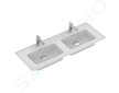 Ideal Standard Strada II - Nábytkové dvojumyvadlo 124x46 cm, 2 otvory pro baterii, bílá T300501