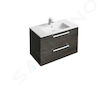 Ideal Standard Tempo - Umyvadlo nábytkové 82x45x14 cm, s přepadem, otvor pro baterii, bílá E066901