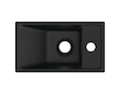 Ideal Standard Tempo - Umývátko 37x21 cm, bez přepadu, otvor pro baterii vpravo, černá E2112V3