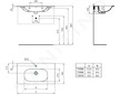 Ideal Standard Tesi - Umyvadlo nábytkové 83x45 cm, s přepadem, otvor pro baterii, bílá T350901