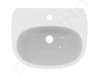 Ideal Standard Tesi - Umývátko 45x36 cm, s přepadem, s otvorem pro baterii, bílá T352401