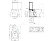 Ideal Standard Tesi - WC kombi mísa, vario odpad, AquaBlade, matná bílá T0082V1