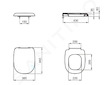 Ideal Standard Tesi - WC sedátko, bílá T663001