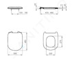 Ideal Standard Tesi - WC sedátko, SoftClose, bílá T552201