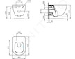 Ideal Standard Tesi - Závěsné WC, AquaBlade, bílá T007901