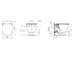 Ideal Standard Tesi - Závěsné WC se sedátkem, AquaBlade, bílá T354701