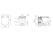 Ideal Standard Tesi - Závěsné WC se sedátkem, AquaBlade, bílá T354701