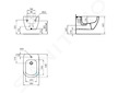 Ideal Standard Tesi - Závěsný bidet, 360x530 mm, s přepadem, otvor pro baterii, bílá T457001