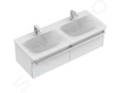 Ideal Standard Tonic II - Skříňka pod dvojumyvadlo 120x44x35 cm, lesklá bílá R4305WG