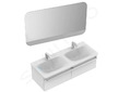 Ideal Standard Tonic II - Skříňka pod dvojumyvadlo 120x44x35 cm, lesklá bílá R4305WG