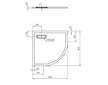 Ideal Standard Ultra Flat New - Sprchová vanička, čtvrtkruh 90x90 cm, bílá T449201