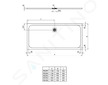 Ideal Standard Ultra Flat S - Sprchová vanička 170x70 cm, betonově šedá K8281FS