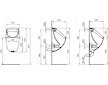 Ideal Standard Urinály - Pisoár, zadní přívod vody, bílá E567101