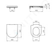 Ideal Standard Washpoint - WC sedátko, Wrapover, SoftClose, bílá R392101