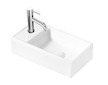 kielle Arkas I - Umývátko 42x23 cm, bez přepadu, 1 otvor pro baterii vlevo, bílá 30611400L