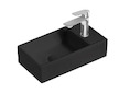 kielle Arkas I - Umývátko 42x23 cm, bez přepadu, 1 otvor pro baterii vpravo, matná černá 30611404R