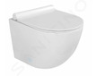 kielle Gaia - Závěsné kompaktní WC se sedátkem SoftClose, Rimless, bílá 30115001