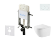 kielle Genesis New - Set předstěnové instalace, klozetu Oudee, Vortex Rimless+, sedátka softclose a tlačítka Gemini New I, leskl