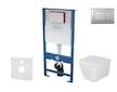 kielle Genesis - Set předstěnové instalace, klozetu Arkas I, sedátka softclose a tlačítka Gemini III, matný chrom 30505SS35