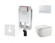 kielle Genesis - Set předstěnové instalace, klozetu Gaia, sedátka softclose a tlačítka Gemini I, chrom 30505SZ24