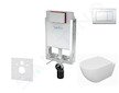 kielle Genesis - Set předstěnové instalace, klozetu Oudee, sedátka softclose a tlačítka Gemini III, lesklý chrom 30505SZ62