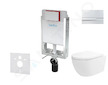 kielle Genesis - Set předstěnové instalace, klozetu Oudee Vortex, sedátka softclose a tlačítka Gemini I, lesklý chrom 30505SZ80